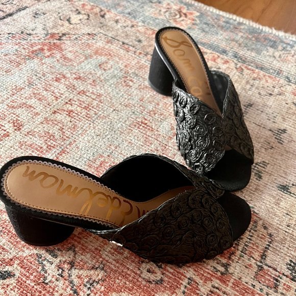 Sam Edelman black leather summer/fall sandals, EUC, worn ONCE, GREAT FIND! - Picture 1 of 5